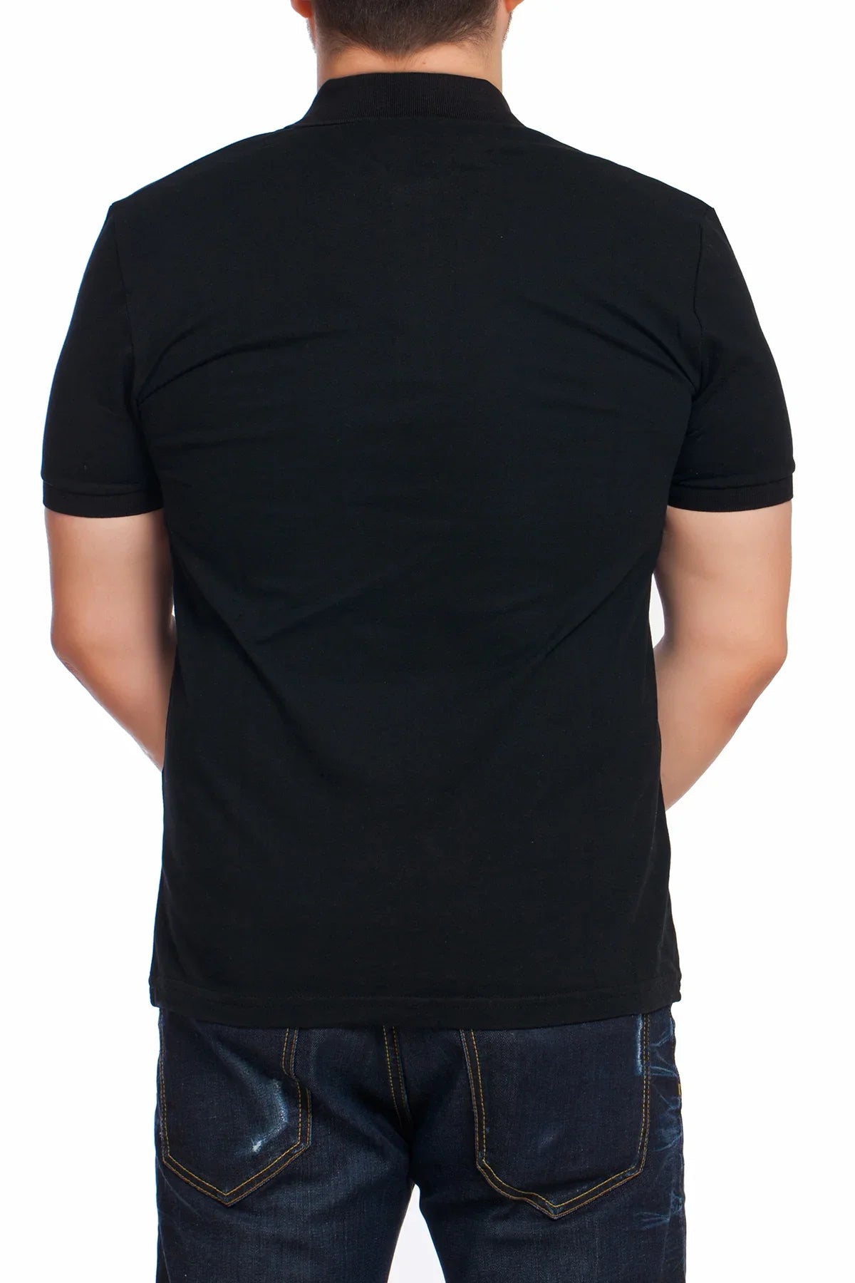 Gucci Men's Polo Shirt In Black Slim Fit Size Outlet Collection 2024