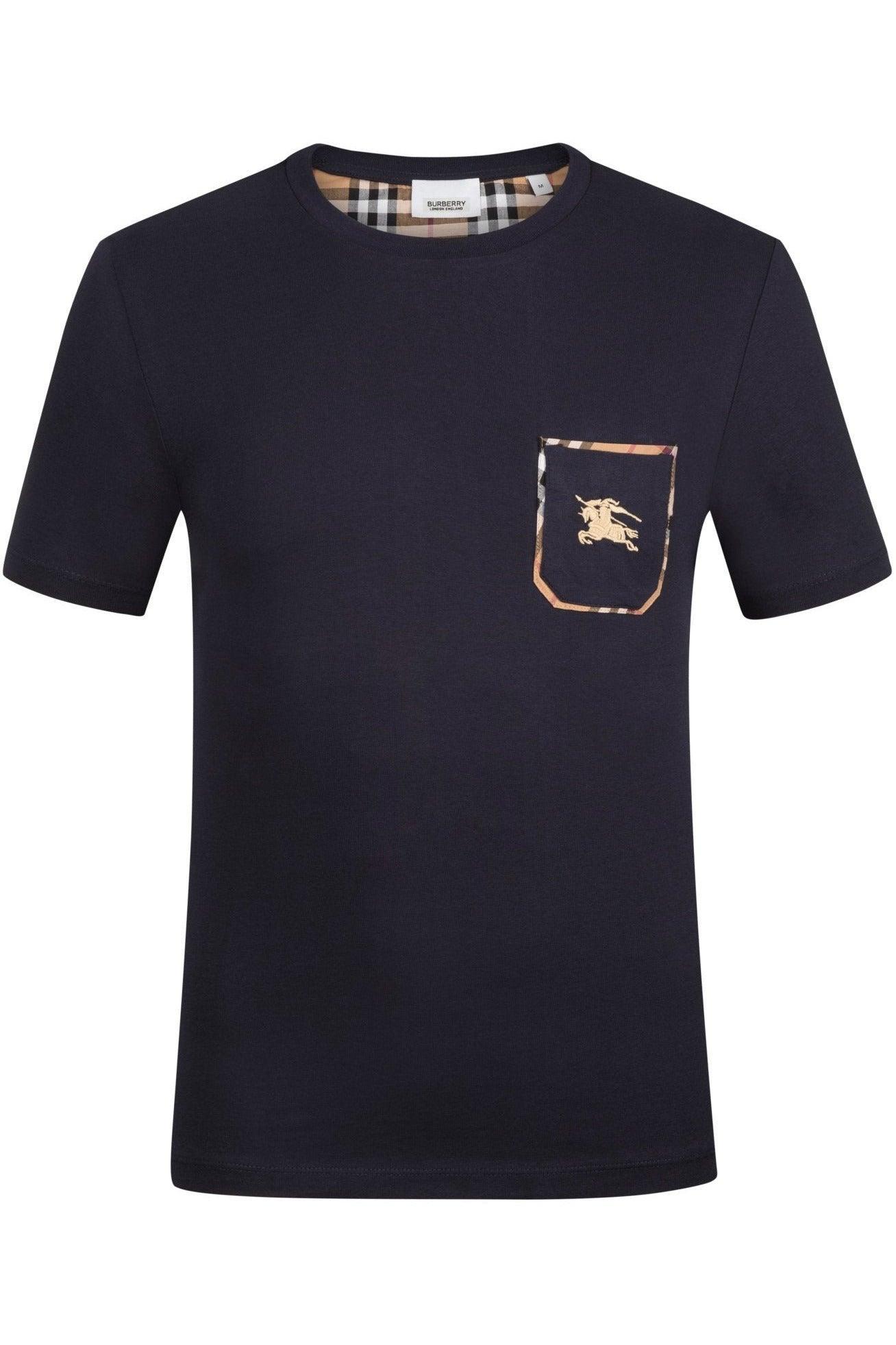 Burberry Men's T Shirt In Navy